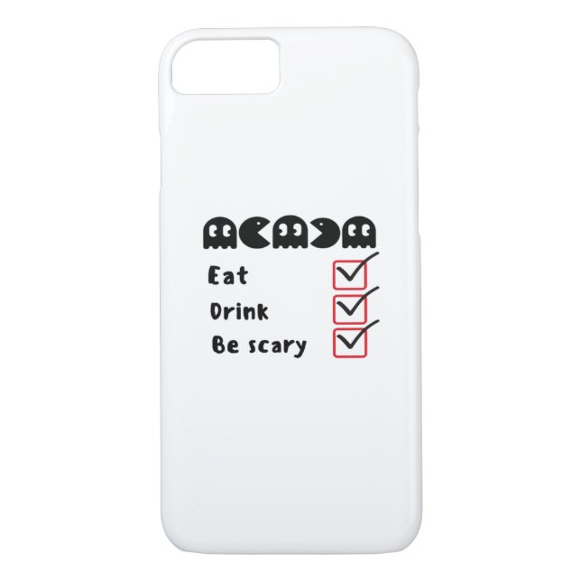 Eat Drink Be Scary Minimal Clean Case-Mate iPhone Case (Back)