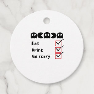Eat Drink Be Scary Minimal Clean Favour Tags