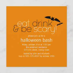 Eat Drink & Be Scary Party Invitations
