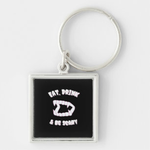 Eat Drink Be Scary Vampire Minimalist Key Ring