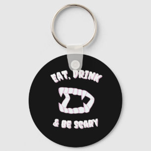 Eat Drink Be Scary Vampire Minimalist Key Ring
