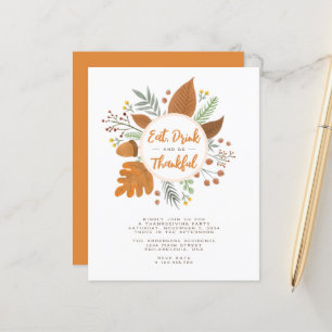 Eat Drink & be Thankful Thanksgiving Wreath Party