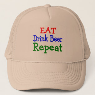 Eat Drink Beer Repeat Trucker Hat