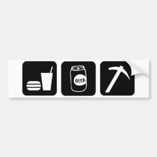 Eat Drink Beer Rockhound Bumper Sticker