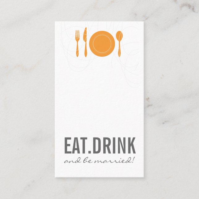Eat-Drink-BeMarried Escort Card (Front)