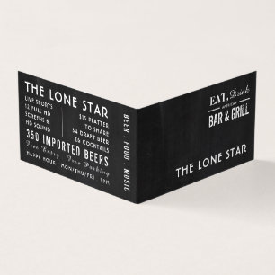 Eat, Drink Chalkboard, Pub/Brewery, Detailed Business Card