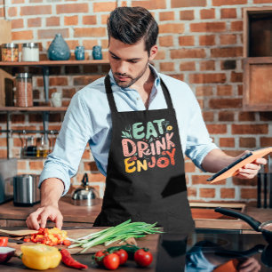 Eat Drink Enjoy funny gift apron