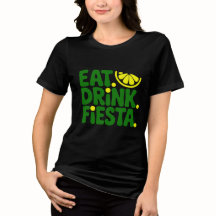 Eat Drink Fiesta Minimal Retro T-Shirt