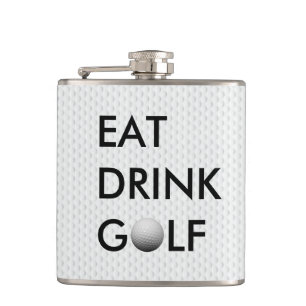 Eat Drink Golf Flask
