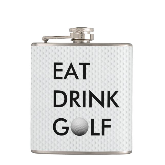 Eat Drink Golf Flask (Front)