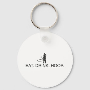 Eat. Drink. Hoop Key Ring