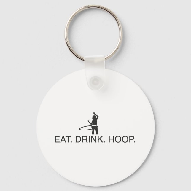 Eat. Drink. Hoop Key Ring (Front)