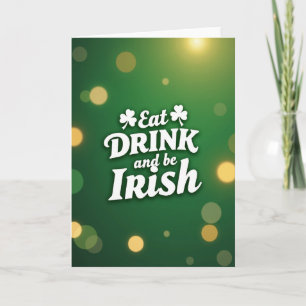 Eat Drink Irish Celebration Card