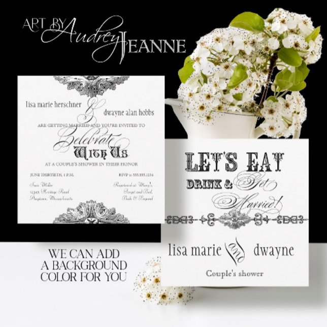 Eat, Drink n Get Married Couples Shower Invitation (Creator Uploaded)