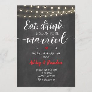 Eat drink n soon to be married invitation