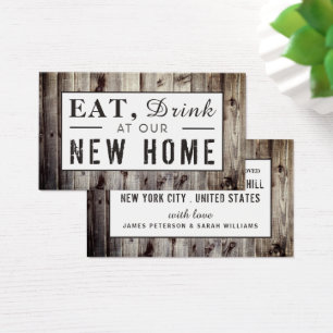Eat Drink New Home, Change of Address Card