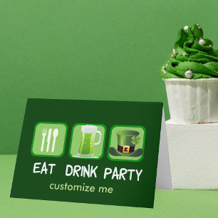 Eat Drink Party Funny St. Patrick's Day Card
