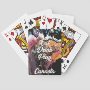 Eat, Drink, Play Canasta Playing Cards