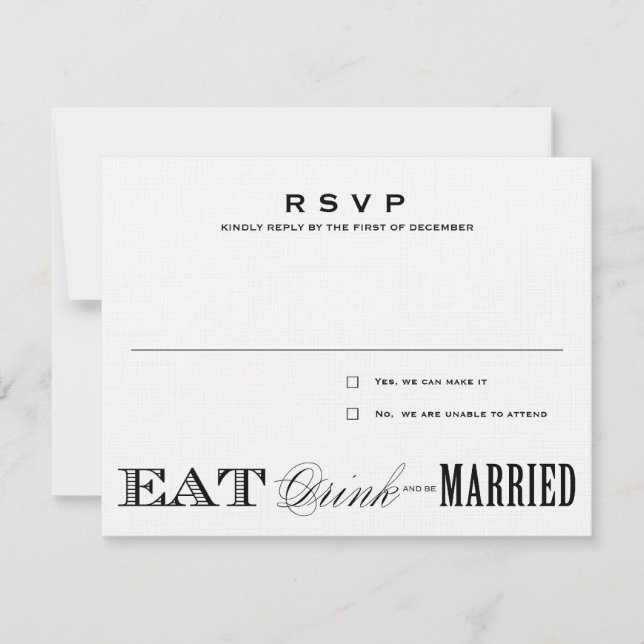 EAT, DRINK | RSVP (Front)