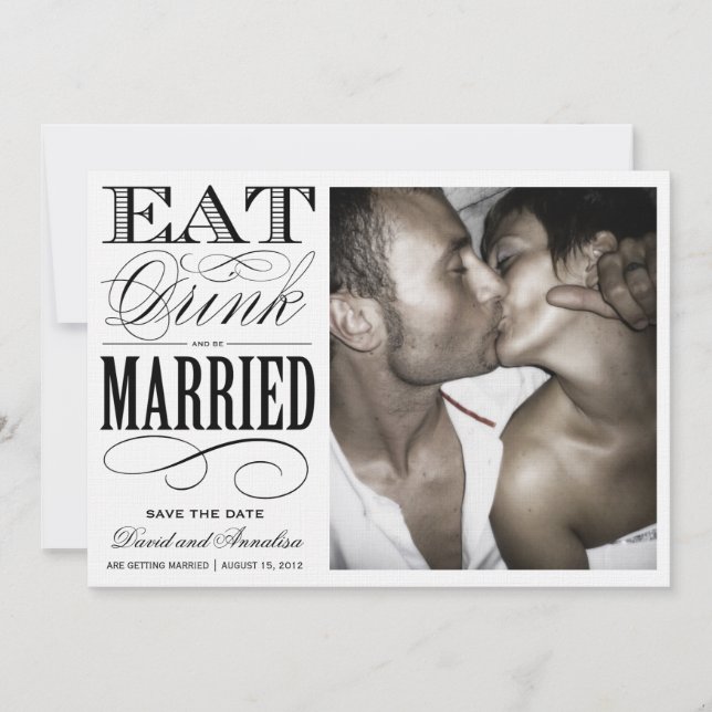EAT, DRINK  | SAVE THE DATE (Front)