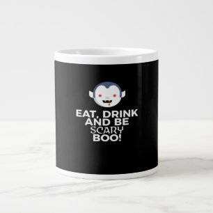 Eat Drink Scary Boo Halloween Design Creative Casu Large Coffee Mug
