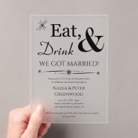 Eat Drink We Got Married Elopement Wedding Party