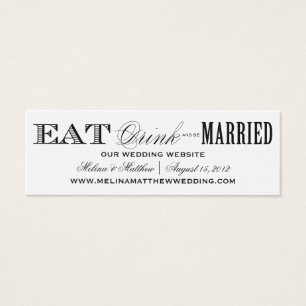 EAT, DRINK   WEDDING WEBSITE CARDS