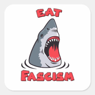 Eat Fascism Anti-Fascist Square Sticker