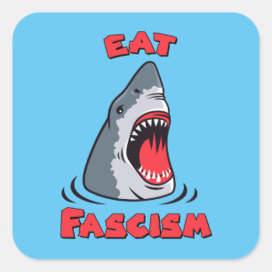Eat Fascism Anti-Fascist Square Sticker
