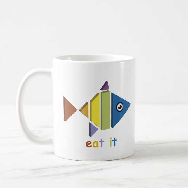 Eat fish coffee mug (Left)