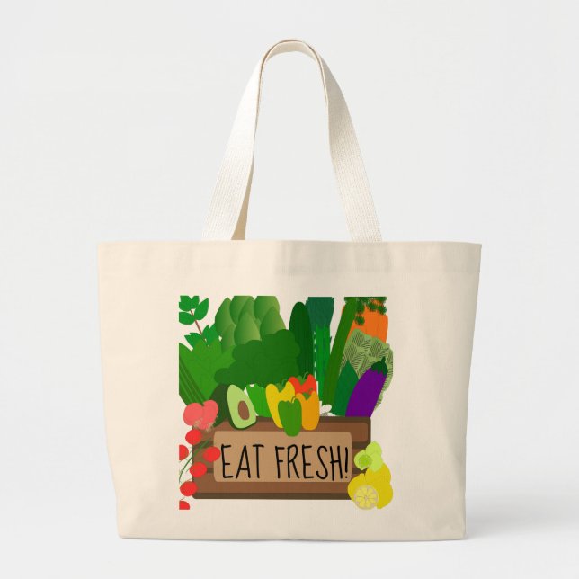 Eat Fresh Jumbo Tote bag (Front)