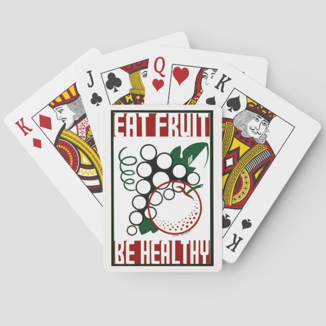 Eat Fruit - Be Healthy - WPA Poster - Promotion Playing Cards (Back)