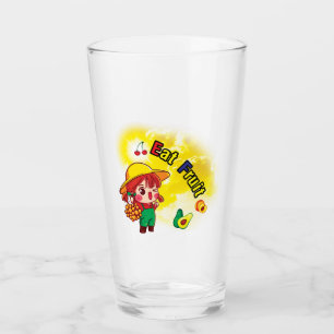 Eat Fruit Drinkware Glass