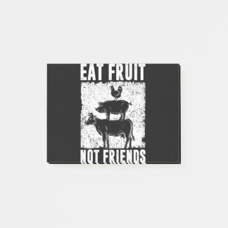 Eat Fruit Not Friends Veganer Statement Vegetarier Post-it Notes