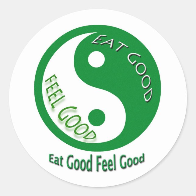 Eat Good Feel Diet and Weight Loss Classic Round Sticker (Front)