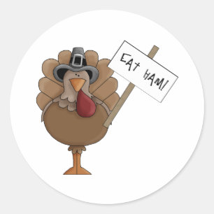 Eat Ham Classic Round Sticker