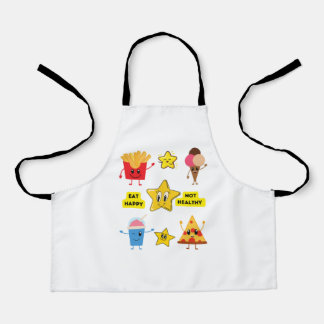 Eat Happy Not Healthy Apron
