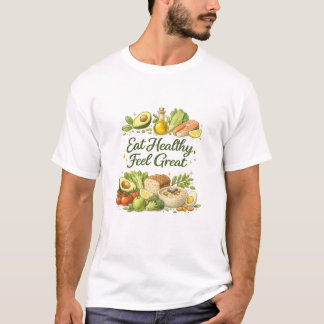 Eat Healthy Feel Great – Healthy Nutrition T-Shirt
