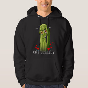 Eat Healthy funny Valentines Day Couples in Love P Hoodie