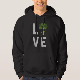 Eat Healthy I Love Broccoli Queen Plant Based Dist Hoodie