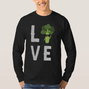 Eat Healthy I Love Broccoli Queen Plant Based Dist T-Shirt