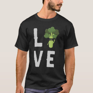 Eat Healthy I Love Broccoli Queen Plant Based Dist T-Shirt