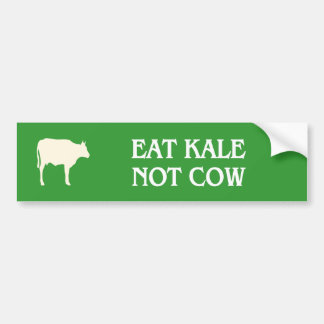eat kale not cow vegan bumper sticker