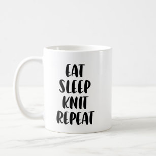 Eat Knit Sleep Repeat Coffee Mug
