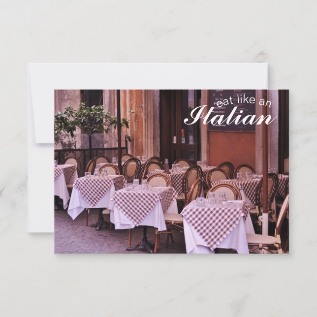 Eat Like an Italian Photo Note Cards (Front)