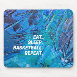 Eat. Live. basketball. repeat. Mouse Mat