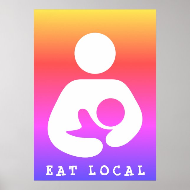 Eat Local / Breastfeeding / Nursing Icon Ipanema Poster (Front)