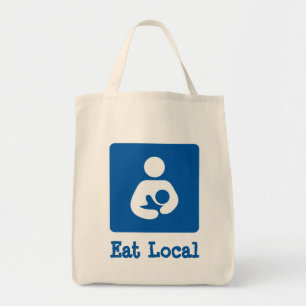 Eat Local Breastfeeding / Nursing Icon Tote Bag