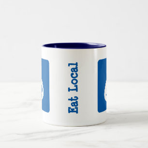 Eat Local Breastfeeding / Nursing Icon Two-Tone Coffee Mug