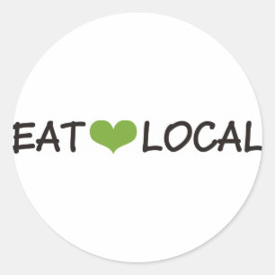Eat Local Classic Round Sticker